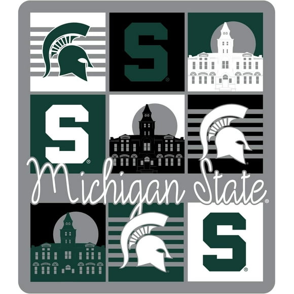 NCAA Michigan State Spartans Unisexe 4" Vinyle Autocollant - Campus Couleur Carrés, Multi, One Taille