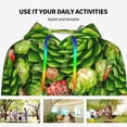 thumbnail image 4 of Uemuo Cactus And Succulents Pattern Women's Hoodie with Eye-catching Drawstrings- Casual Pullover Hoodie with Kangaroo Pocket, Stylish Hooded Sweatshirt-Large, 4 of 7