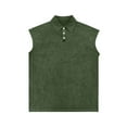 thumbnail image 4 of BUWTTED Tank Tops Men Big Tall Sleeveless Muscle Gym Workout Running Beach Summer Vintage Button Up Tee Vest Green Shirt L, 4 of 4