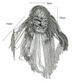 thumbnail image 2 of Brooch Shoulder Brooch Tassels Rhinestones Jewelry Handmade Shiny Epaulet Clothes Decor Silver, 2 of 6
