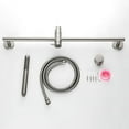 thumbnail image 6 of 26" Matte Black Handheld Shower Kit - Adjustable Slide Bar with 60" Hose, Solid Brass Construction for Bathroom Upgrades, 6 of 9
