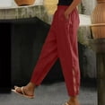 thumbnail image 2 of Wlynlyn Pants for Women High Waisted Baggy Lounge Pants Lightweight Ankle Length Summer Beach Trousers Size M, 2 of 6