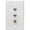 White, variant on Ethernet Coax Wall Plate,2 Port Cat6 RJ45 and 1 Port F Type Connector Coax Female to Female Wall Plate
