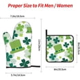 thumbnail image 3 of Saint Patrick Day Oven Mitts and Pot Holders 4 Pcs Sets for Kitchen, Cooking Gloves Heat Resistant Oven Mitt Gloves Non Slip Potholders for Baking, BBQ, Grilling, 3 of 6