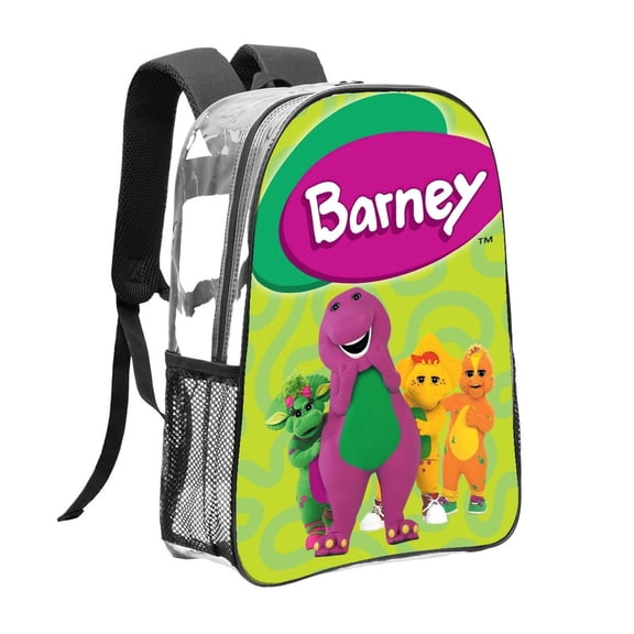 Barney & Friends Pattern Transparent Backpack Lightweight And fashionable Showcasing Personality And Leading The Trend