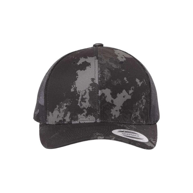 YP Classics - Casquette Trucker Rétro - 6606 - Poseidon Noir - Taille: Réglable