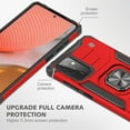 thumbnail image 3 of NIFFPD Galaxy A72 Case, Samsung A72 Case Ring Kickstand Hard PC Soft TPU Phone Cover for Samsung Galaxy A72 5G Red, 3 of 7