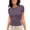 Dark Purple, variant on Vetement Femme ete 2025 Women's Casual Basic Going Out Crop Tops Slim Fit Short Sleeve Crew Neck Tight T Shirts 2025 Lightweight Workout Shirts Women Pack of T Women Large Short Long Sleeved M M