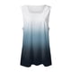 thumbnail image 2 of Playeras,Blusas y Tops,Ropa para Mujer Mujeres Negro Tank Top Camiseta sin mangas para mujer, cuello cuadrado, ajuste holgado, moda informal, estampado degradado, sin mangas (Grey, XL), 2 of 4