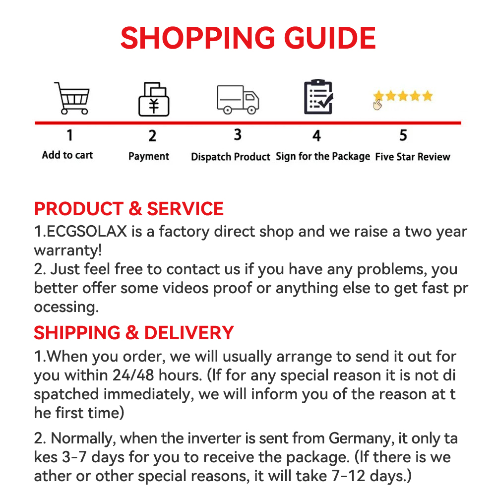 ECGSOLAX 2400W Hybrid Solar Inverter 24V 110V With PWM 50A Charging Controller Off-grid Solar Inverter 3000VA 120V Max PV 80VDC