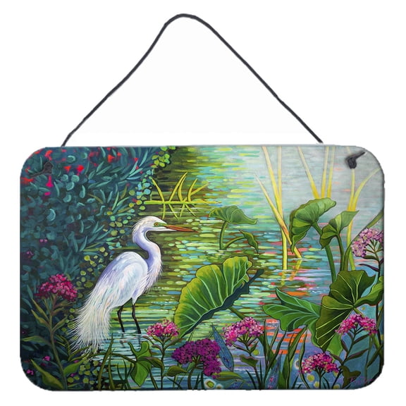 Carolines Treasures PPD3023DS812 Testing the Waters Heron Wall or Door Hanging Prints  8x12 multicolor
