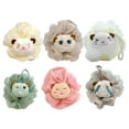 thumbnail image 2 of Bath Sponge Bathing Bath Sponges for Kids 6Pcs Shower Loofahs Mesh Pouf Shower with Cute Plush Sheep Figurine for Men Women Bathroom Spa Washing Kids Tools, 2 of 5