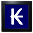 thumbnail image 1 of Lao Currency Symbol Kip LAK Black Square Frame Picture Wall Tabletop, 1 of 3