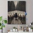 thumbnail image 4 of QISVANSET Black Sheep Herd Canvas Wall Art 15.75x11.81 Inches, 4 of 5