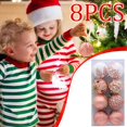thumbnail image 5 of Axiiglly 8Pcs Christmas Balls Ornaments, 2.36" Shatterproof Christmas Balls, Multi-Pattern Painted Xmas Hanging Balls for Christmas Trees Decorations, Home Holiday Party Indoor Outdoor Decor-Pink, 5 of 7