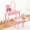 Pink, variant on Kids Vanity Desk with Mirror Lights – Princess Makeup Dressing Table for Girls with Storage & Stool