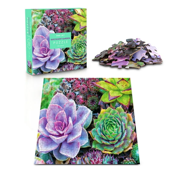 Succulent Pink Sky Puzzle 300 Piece Cylinder Box Gift Jigsaw Puzzle