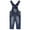 Blue-2385, variant on KIDSCOOL SPACE Kid Boy Girl Small Bib Pocket Ripped Adjustable Straps Jean Overalls,Denim Cute Jumper,Blue,6-7 Years