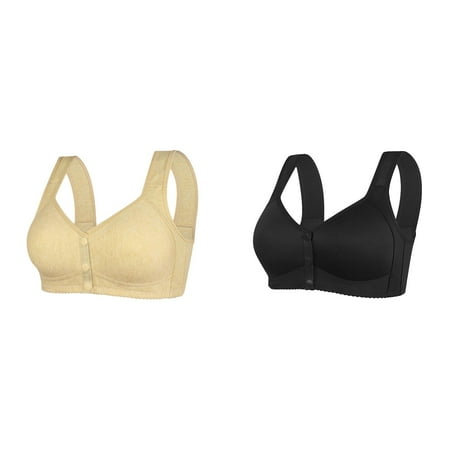 Kcodviy 2 Pcs Womens No Steel Ring Women S Bras Front Close Bra T Women Bras Plus Size Back Plus Size Seamless Womens Bras Pack Unlined Bra for Large Maternity Strapless Bra Bust