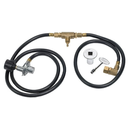 American Fireglass Fire Pit Installation Kit with Chrome Key Valve