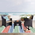 thumbnail image 5 of BalajeesUSA Outdoor Plastic Straw Patio Rug 6' x 9' Green Orange Reversible Waterproof RV Camper Mat, 5 of 12