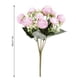 thumbnail image 4 of Matsuzay Brotes de flores de rosas artificiales, ramo de flores de tela de seda para ceremonia de fiesta de boda, decoración del hogar Flores artificiales morado claro, 4 of 6