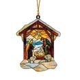 thumbnail image 2 of Nkmbld Christmas Ornaments Nativity Scene Suncatcher Stained Window Hanging Pendant Christmas Decorations for Tree Walls Windows Doors, 2 of 8