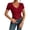 #973Red, variant on Womens Lace Tops Deep V Neck Short Sleeve Date Night Fitted Lace Shirts