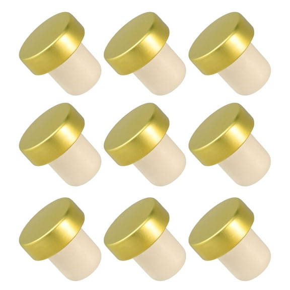 PBPBOX 9Pcs Wine Bottle Stoppers Golden Corks for Sealing and Freshness