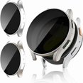 thumbnail image 1 of xixishop 2 Pack for Samsung Galaxy Watch 7 44mm Screen Protector Case [Anti-Peeping], Privacy Hard PC Bumper Full Coverage Protective Accessories Built-in Tempered Glass Film, 1 of 1