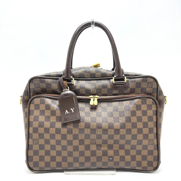 Pre-Owned LOUIS VUITTON N23252 Damier Ikar Business Bag/Handbag, Canvas, Ebene Brown,... (Fair)