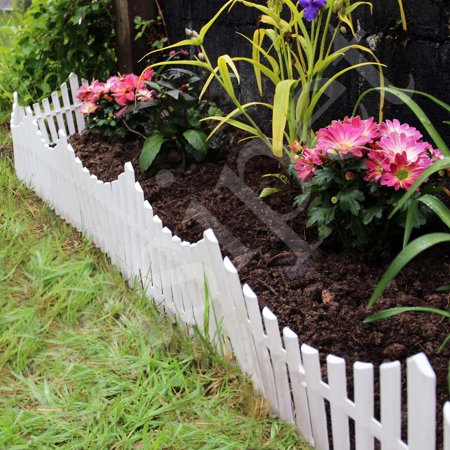 24Pack Plastic Garden Border Fencing Fence Pannels Outdoor Landscape