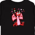 thumbnail image 4 of Inktastic Happy Valentine Cute Red Cartoon Dragon with Hearts Boys or Girls Long Sleeve Toddler T-Shirt, 4 of 5