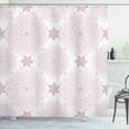thumbnail image 1 of Ambesonne Purple Mandala Shower Curtain, Victorian Damask, 69"Wx70"L, Pale Pink White, 1 of 3
