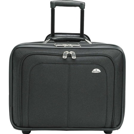 Samsonite  SML110211041  Zip Away Ballistic Rolling Notebook Case  1  Black Notebook case is made of ballistic nylon fabric with EVA foam backing. Design features a separate compartment for business and personal belongings  padded honeycomb frame laptop compartment  fully lined interior  and gusseted pockets. Carry with zip-away retractable handle or comfortable padded handles. Notebook case rolls on shock-absorbing softspin wheels. Samsonite Carrying Case for 17  Notebook - Black