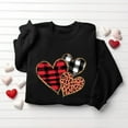 thumbnail image 5 of JTZGDY Love Heart Sweatshirts for Women Cute Valentines Day Long Sleeve Crewneck Pullover Tops Trendy Cozy Graphic Holiday T-Shirts Z03-Black L, 5 of 7
