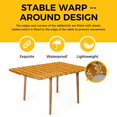 thumbnail image 4 of Orange Spring Leaves Table Cloths for 5 Foot Rectangle Tables, Pastoral Botanical Striped Flowers Patio Waterproof Elastic Fitted Tablecloths, Washable Rectangular Table Cover for Camping, 4 of 8