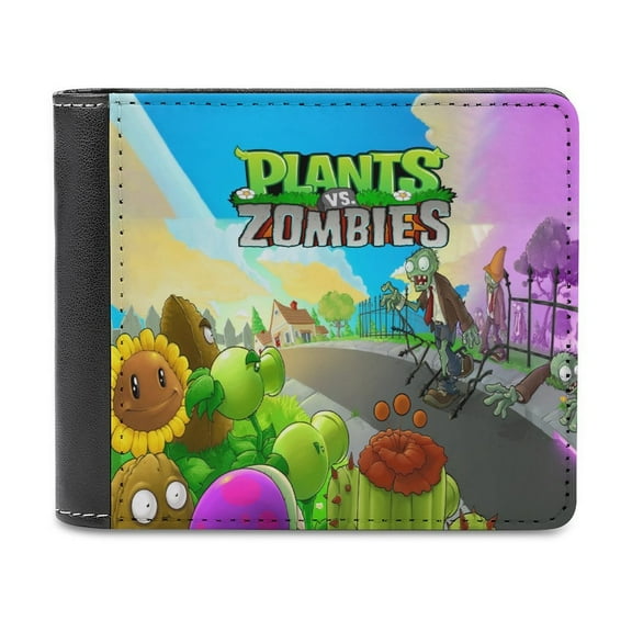 Plants vs Zombi-e PU Leather Wallet with Multiple Card Slot Lightweight Wallet