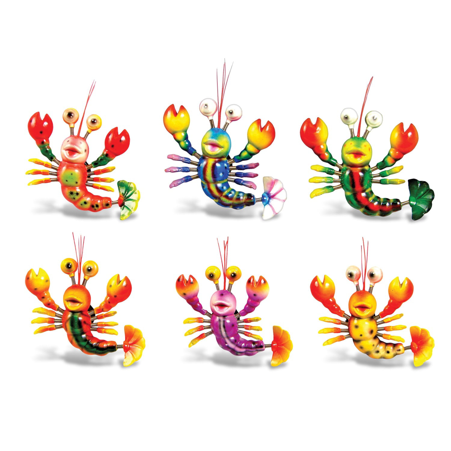 CoTa Global Cartoon Lobster Refrigerator Bobble Magnets Set of 6 - Assorted  Color 