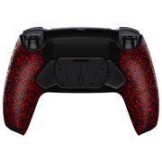 eXtremeRate Textured Red Remap Kit Upgrade Board Back Shell 4 Buttons for PS5 Controller BDM 010/020