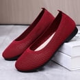 thumbnail image 6 of Xiaoxatg Women's Casual Shoes for Daily Wear - Comfortable -On Flat Footwear with Mesh Design Ideal for Work and Leisure Versatile for Every Season 6.5 Red, 6 of 6