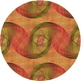 thumbnail image 1 of Ahgly Company Machine Washable Indoor Round Transitional Orange Area Rugs, 7' Round, 1 of 7