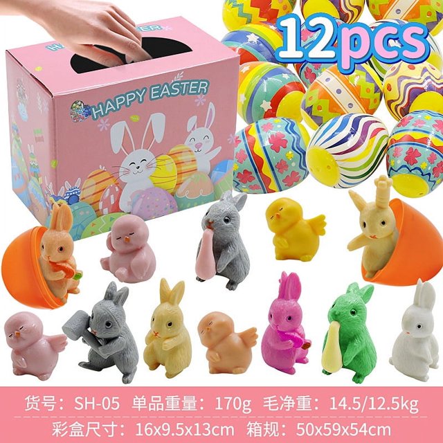Nuevos regalos de fiesta para niños, vaso, huevo de Pascua, juguete gashapon, conejito de Pascua