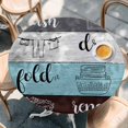 thumbnail image 4 of Fitted Tablecloth for Round Table,Retro Laundry Room Texts Table Cover with Elastic Edge Waterproof Table Cloth,Rustic Wooden Plank Circle Table Covers for Kitchen Indoor Outdoor Picnic Party, 4 of 9