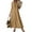 06# Light Brown, variant on Qwertyu Summer Dresses for Women 2025 Cotton Linen Maxi Dress Casual Short Sleeve Solid Long Sundress Vacation Dress Purple 2XL
