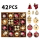 thumbnail image 1 of Juego de adornos navideños de plástico irrompible: 42 piezas para decorar árboles, coronas y el hogar | Incluye caja de regalo, 1 of 7