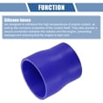 thumbnail image 4 of Unique Bargains 1 Pcs 60-70mm 2.36"-2.76" ID 76mm 2.99" Length 0° Blue Car Silicone Hose, 4 of 7