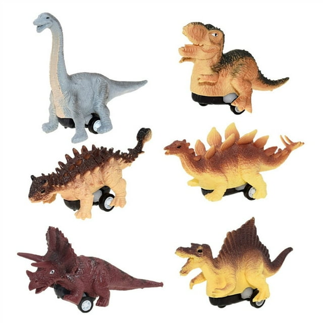 Juguete de dinosaurios Nehlobo 6 uds Pamolo colección de coches extraíbles para niños