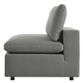 thumbnail image 5 of Modular Lounge Sofa Middle Chair, Charcoal Grey Gray, Fabric, Modern Contemporary, Outdoor Patio Balcony Cafe Bistro Garden Furniture Hotel Hospitality, 5 of 7