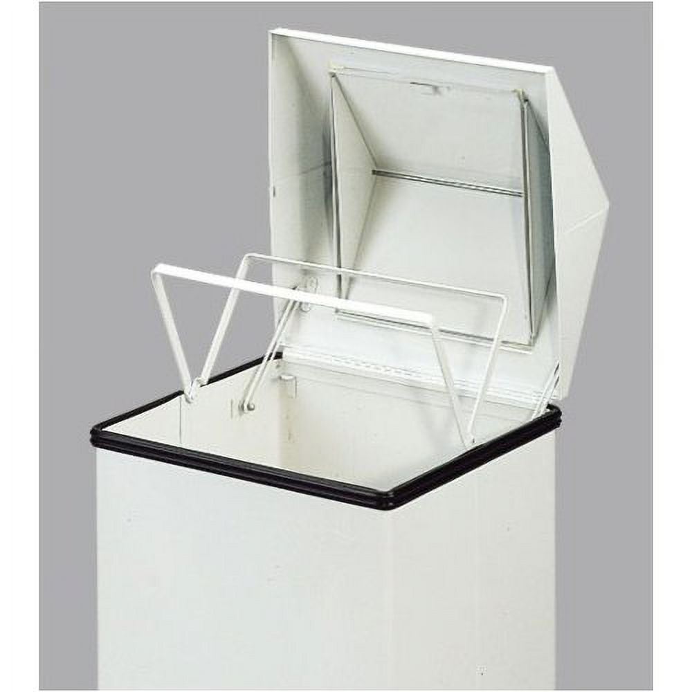 Rubbermaid Commercial Fire-Safe Swing Top Receptacle, Square, Nonmagnetic, 24 gal, Stainless Steel - image 3 of 4